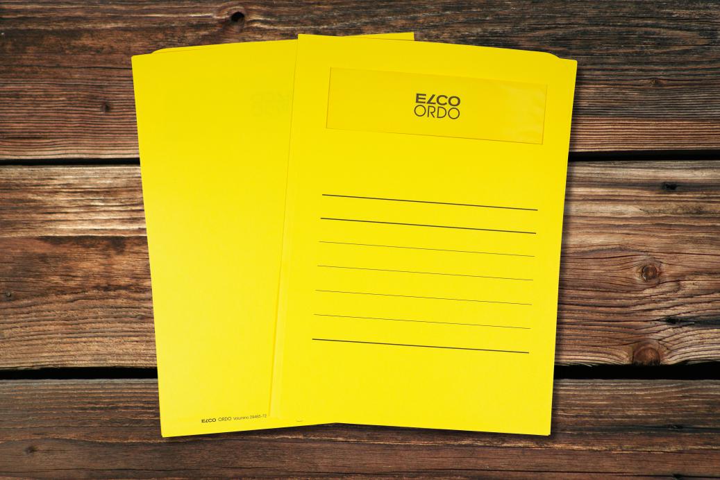 Ordnungsmappen mit Sichtfenster 231x313 mm Intensivgelb 120 g/qm